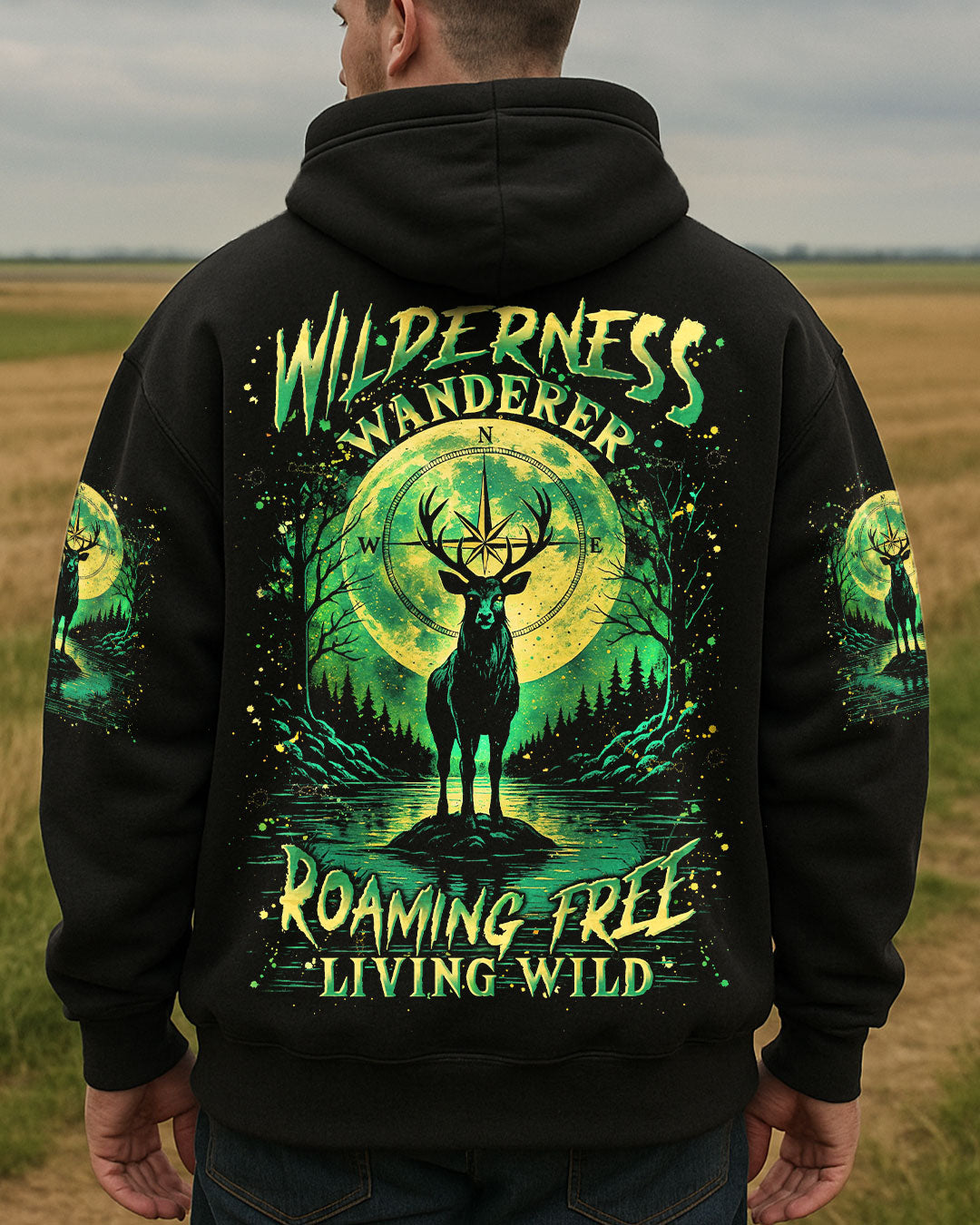 WILDERNESS WANDERER ROAMING FREE LIVING WILD DEER ALL OVER PRINT - YHLN2807252