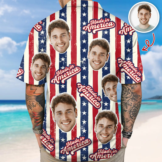 BlueJose Custom Photo Made In America Hawaii Shirt