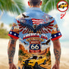 BlueJose Custom Car Photo America 250 100 Years Route 66 1926-2026 Hawaii Shirt