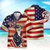 BlueJose Custom Dog Photo American Patriot Hawaii Shirt