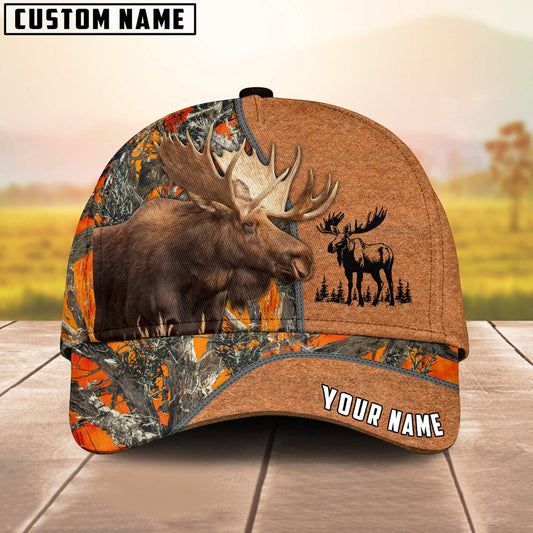 BlueJose Orange Hunting Season Pattern Personalized Name Cap