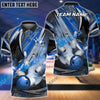 BlueJose Bowling And Pins Dejavu Drift Multicolor Customized Name 3D Shirt (4 Colors)