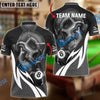 BlueJose Billiards 8 Ball Skull Curve Flame Personalized Name, Team Name Unisex Shirt ( 4 Colors )