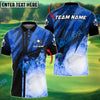 BlueJose Golf Abstract Grunge Texture Customized Name, Team Name 3D Shirts (4 Colors)