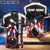 BlueJose Bowling And Pins Vengeful Flame Customized Name 3D Shirt (6 Colors)