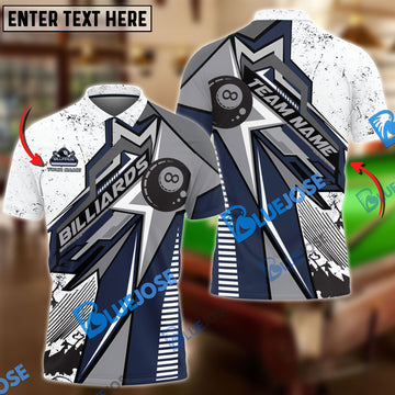 BlueJose Billiards Ball 8 Grunge RC Personalized Name, Team Name Unisex Shirt ( 6 Colors )