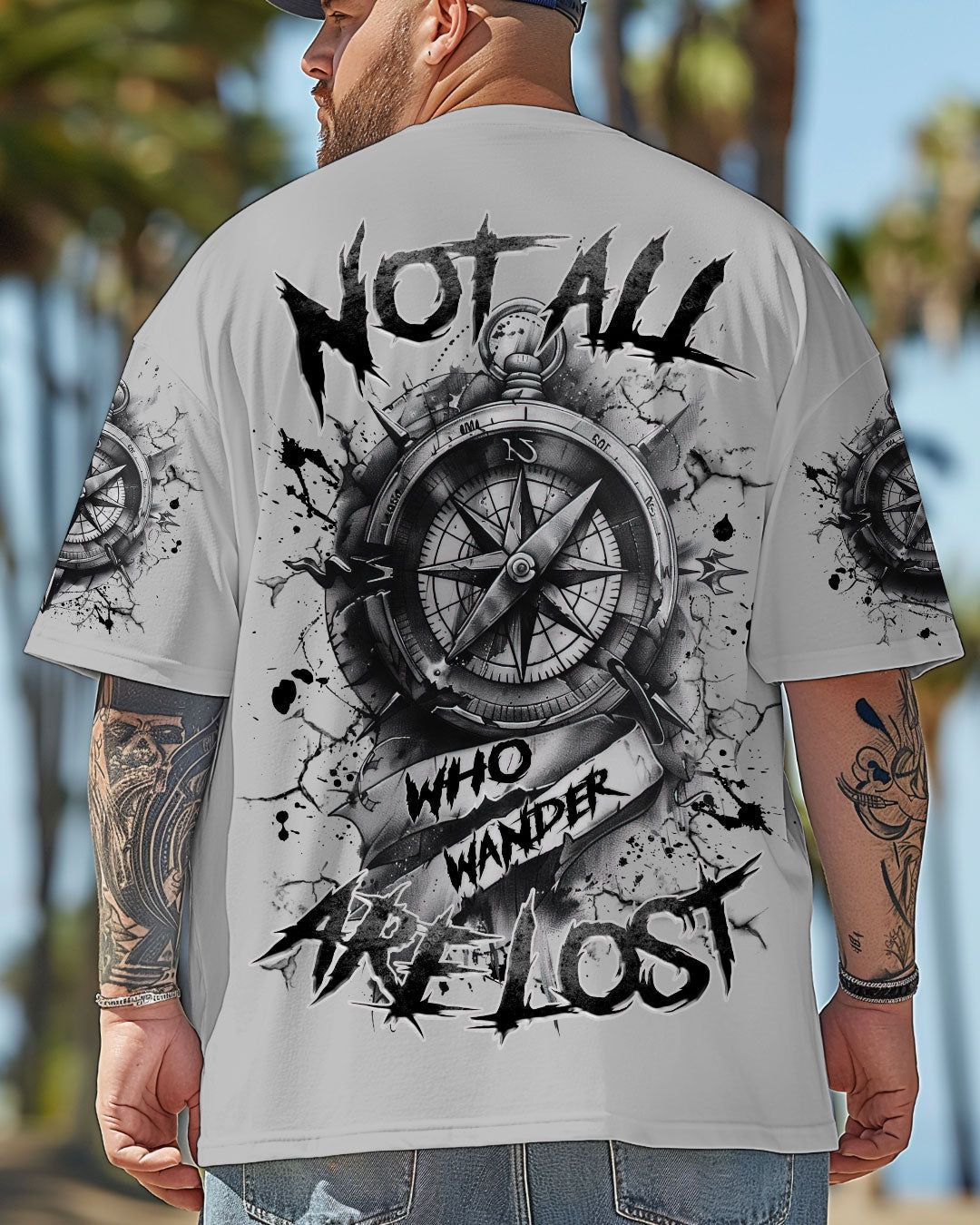NOT ALL WHO WANDER ARE LOST COMPASS ALL OVER PRINT - TLNZ1303252