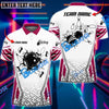 BlueJose Bowling And Pins Colourful Customized Name 3D Shirt (6 Colors)