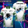 BlueJose Bowling And Pins Colourful Customized Name 3D Shirt (6 Colors)