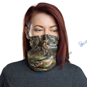 BlueJose Trout Fishing Nature Neck Gaiter