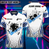 BlueJose Bowling And Pins Colourful Customized Name 3D Shirt (6 Colors)