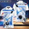 BlueJose Bowling And Pins Lines Pattern Customized Name 3D Shirt ( 6 Colors)