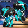 BlueJose Bowling And Pins Flaming Throw Customized Name 3D Shirt ( 6 Colors)