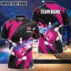 BlueJose Bowling And Pins Flaming Throw Customized Name 3D Shirt ( 6 Colors)