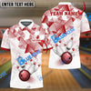 BlueJose Bowling And Pins Triangle Art Customized Name 3D Shirt (6 Colors)