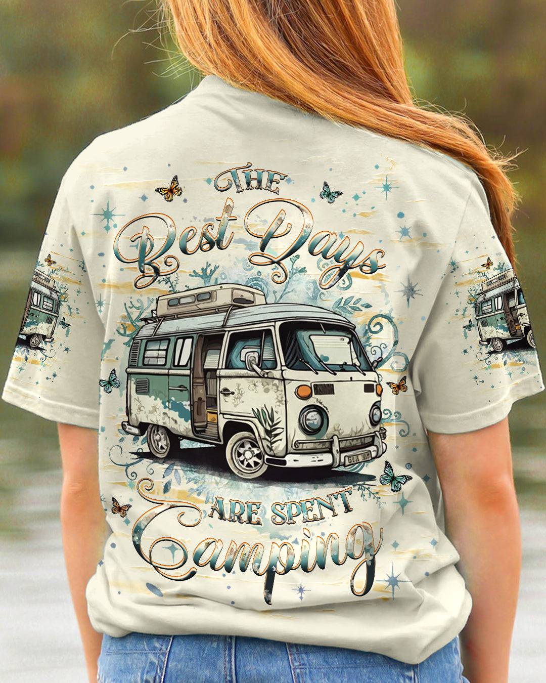 THE BEST DAYS ARE SPENT CAMPING ALL OVER PRINT - YHHG0804253