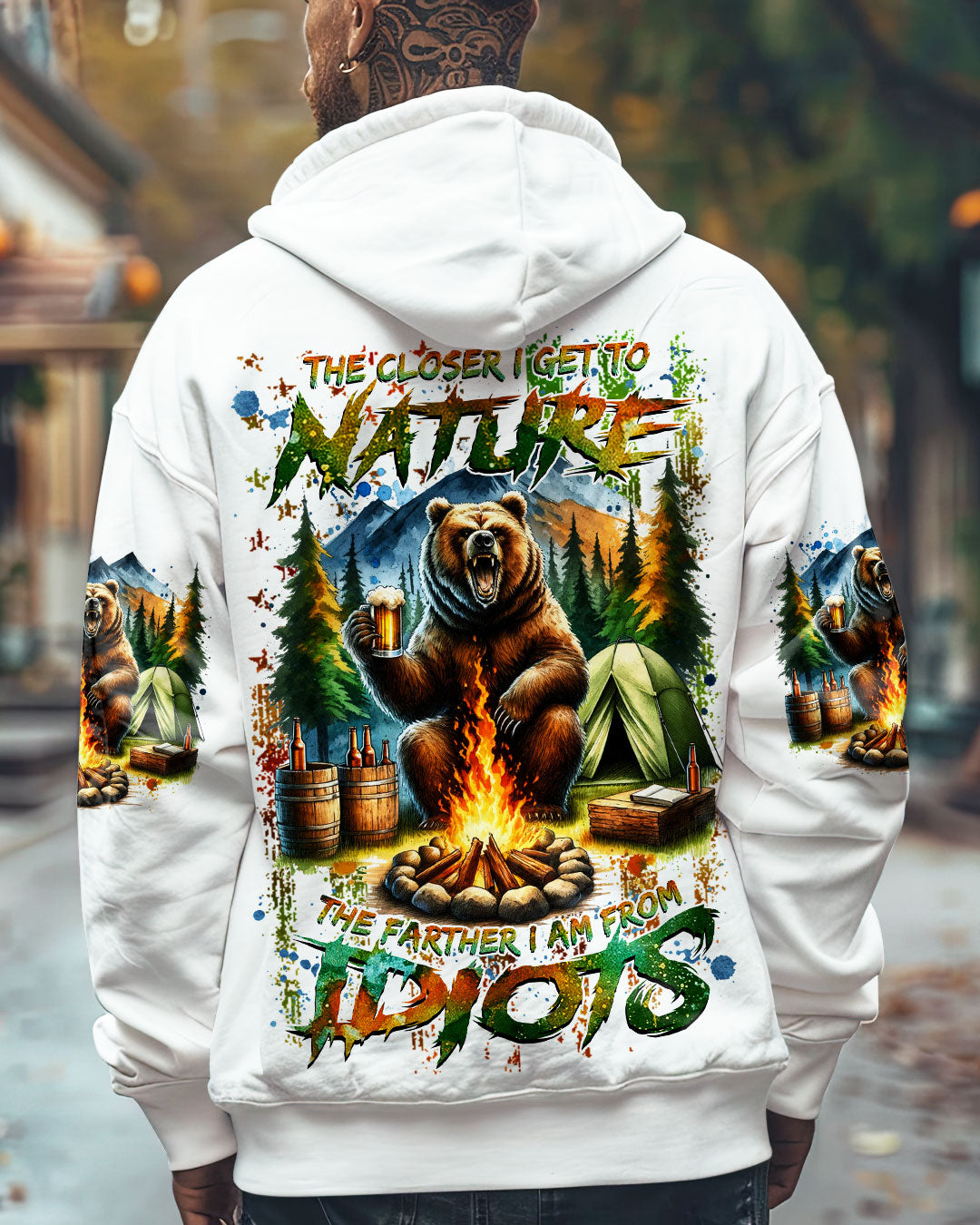 THE CLOSER I GET TO NATURE BEAR ALL OVER PRINT - TLNZ2108243