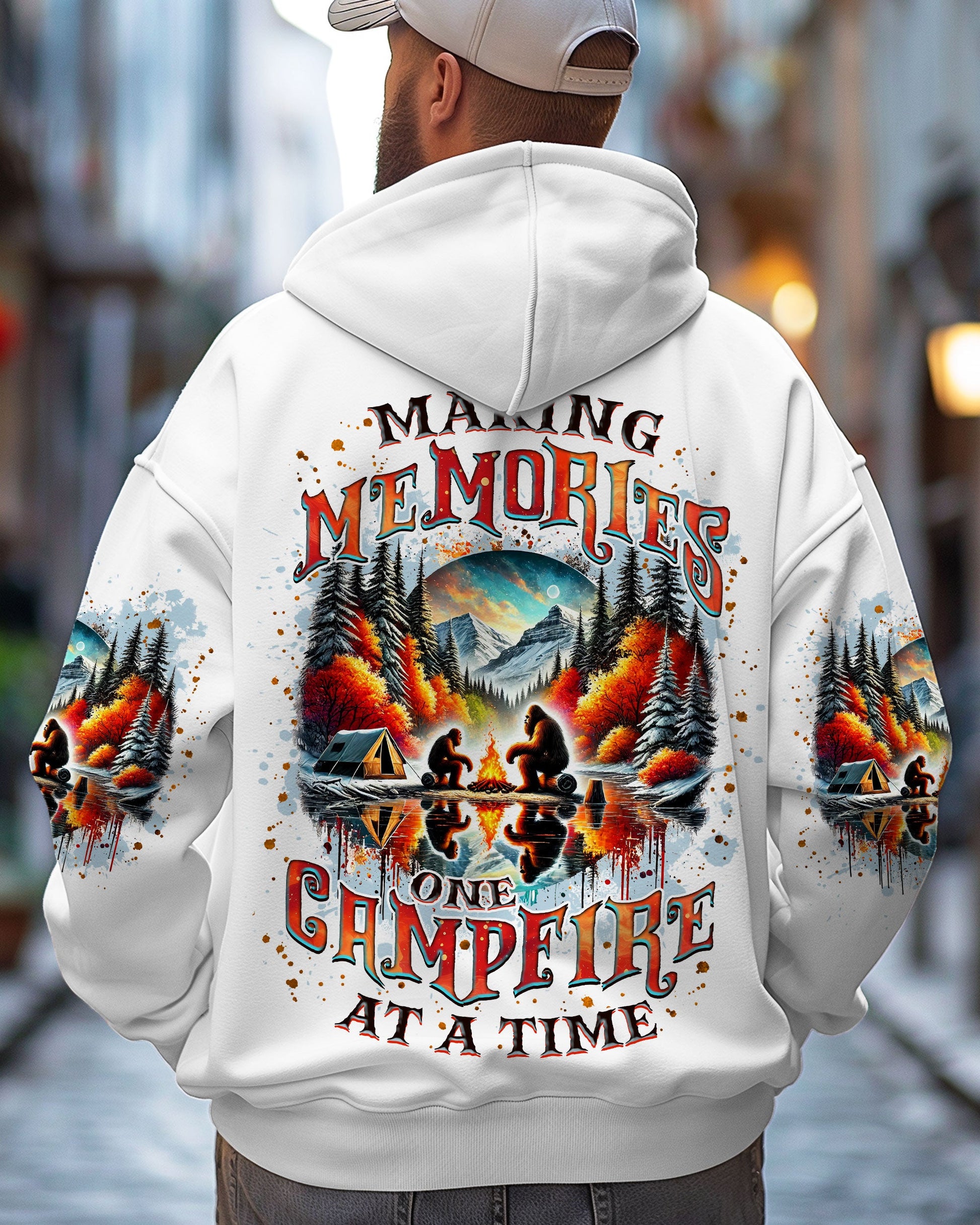 MAKING MEMORIES ONE CAMPFIRE AT A TIME BIGFOOT ALL OVER PRINT  - TLNZ0402254