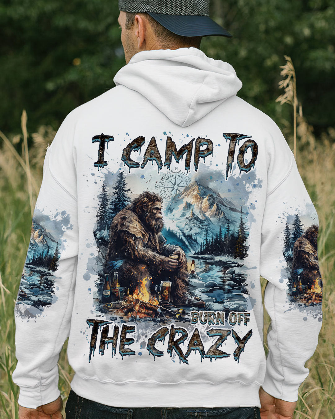 I CAMP TO BURN OFF THE CRAZY BIGFOOT ALL OVER PRINT - TLNZ1210244