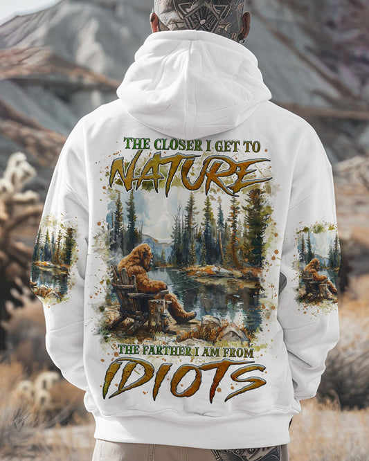 THE CLOSER I GET TO NATURE BIGFOOT FISHING ALL OVER PRINT - TLNZ0609241