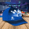 BlueJoses Red Bowling Ball Crashing into the Pins Personalized Name Cap