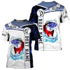 Bluejose Redfish Fishing Blue Camo American Flag Custom Name Windbreaker Jacket