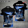 Bluejose Personalized Name Truck Night Wolf And Eagle Multicolor Polo Shirt For Truck Driver