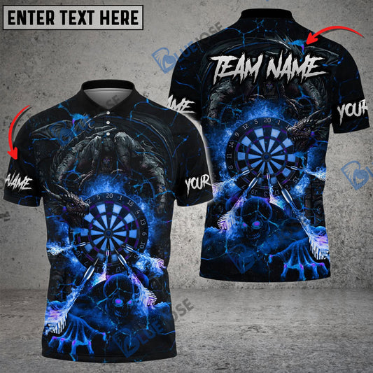 BlueJose Darts Hell Dragon Personalized Name, Team Name 3D Shirt (4 Colors)