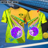 BlueJose Pickleball Colorful Strike Personalized Name Shirt (4 Colors)
