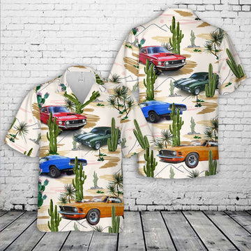 Bluejose Personalized Classic Ford Mustang Desert Escape Hawaiian Shirt