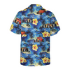 Bluejose Hot Rod And Tropical Hibiscus Pattern Hawaiian Shirt