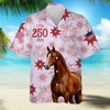 BlueJose Personalized USA 250 Anniversary 1776-2026 Hawaii Shirt For Farmer, Horse Lovers