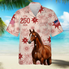 BlueJose Personalized USA 250 Anniversary 1776-2026 Hawaii Shirt For Farmer, Horse Lovers