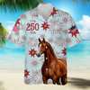 BlueJose Personalized USA 250 Anniversary 1776-2026 Hawaii Shirt For Farmer, Horse Lovers