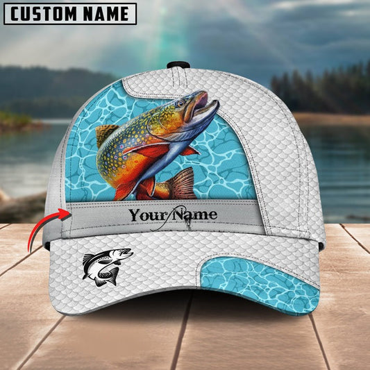 Bluejose Trout Fishing White Blue Water Sport Personalized Cap