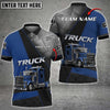 Bluejose Truck Metal Multicolor Option Pattern Personalized Name Polo Shirt For Truck Driver