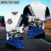 Bluejose Trucker Black And Multicolor Truck Personalized Name Polo Shirt For Truck Driver