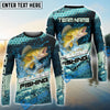 Bluejose Walleye Fishing Aqua Strike Custom Name & Team Name 3D Shirts