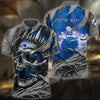 BlueJoses Bowling Skull Pattern Multicolor Customized Name 3D Polo Shirt