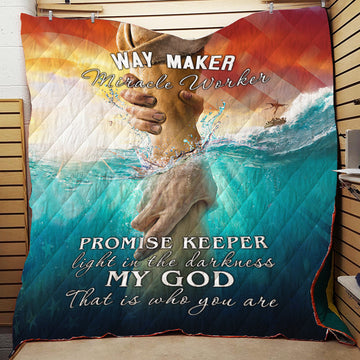 BlueJose God NVGO11QI Premium Quilt Blanket