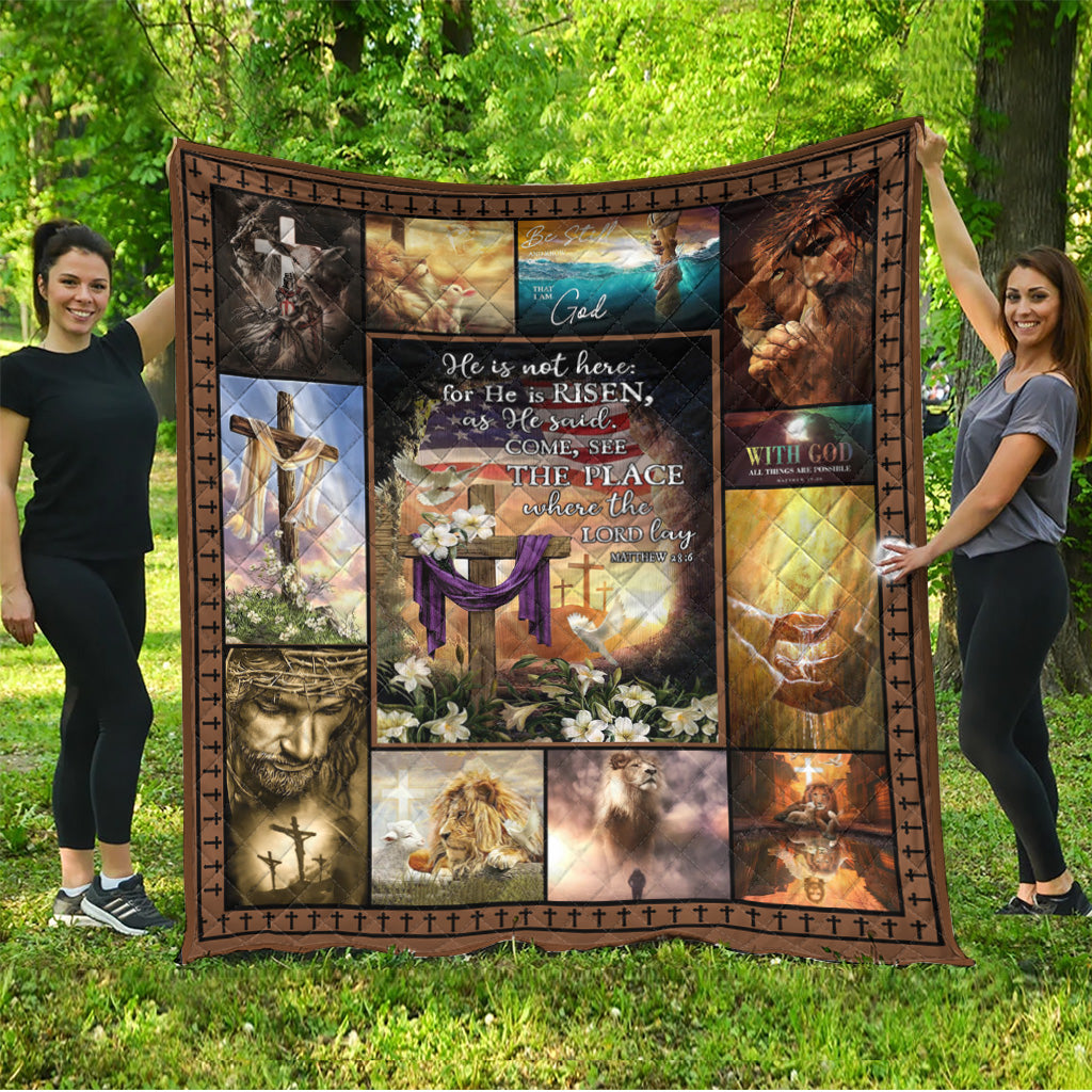 BlueJose God NVGO07QI Premium Quilt Blanket