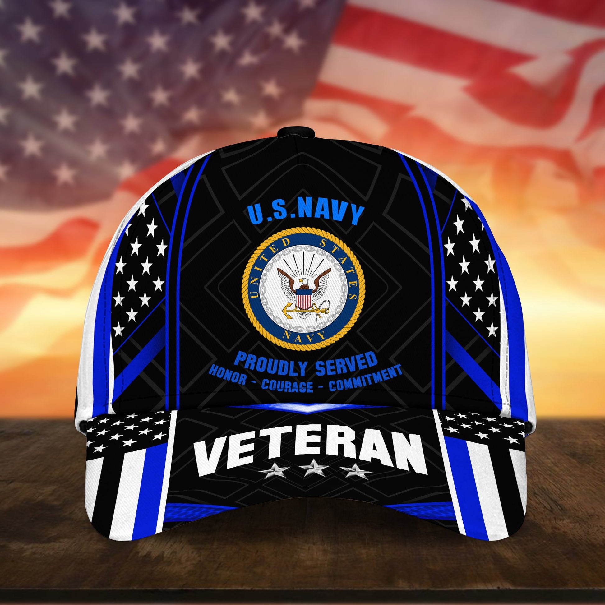 BlueJose Premium U.S Multiple Service Veteran 3D Cap PVC260403