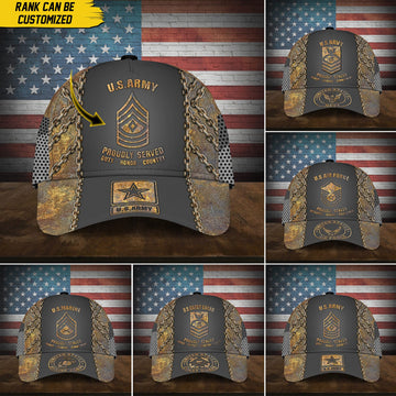 BlueJose Premium Personalise U.S Multiple Service Veteran 3D Cap PVC240301