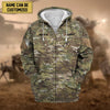 BlueJose Premium Personalised US Veteran Zip Hoodie