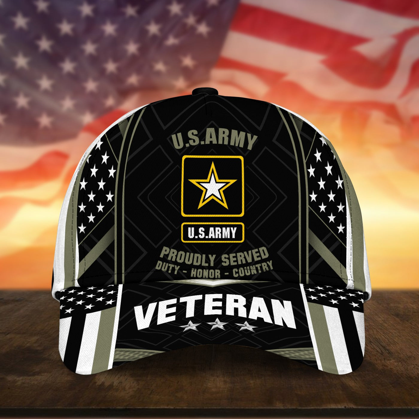 BlueJose Premium U.S Multiple Service Veteran 3D Cap NPVC260403