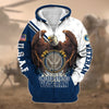 BlueJose Premium Eagle US Veteran Zip Hoodie