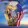 BlueJose Premium Honoring All Who Served US Veteran Zip Hoodie