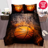 BlueJose Personalized Stain Basketball Ball Custom Name Duvet Cover Bedding Set