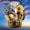BlueJose Premium Honoring All Who Served US Veteran Zip Hoodie