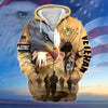 BlueJose Premium Honoring All Who Served US Veteran Zip Hoodie